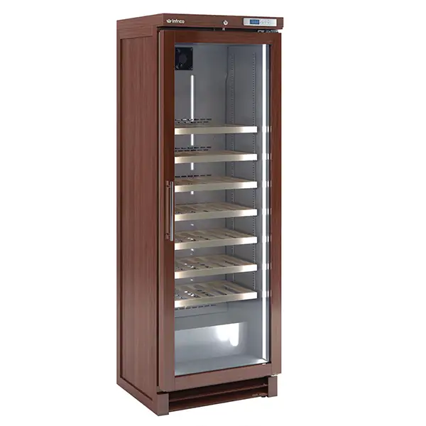 INFRICO Upright Single Hinged Glass Door Wine Cellar (100 bottles)