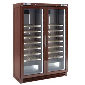 INFRICO Upright Double Hinged Glass Door Wine Cellar (200 bottles)