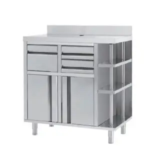 INFRICO 1000mm Wide Back Bar Coffee Storage Unit With Right Shelves