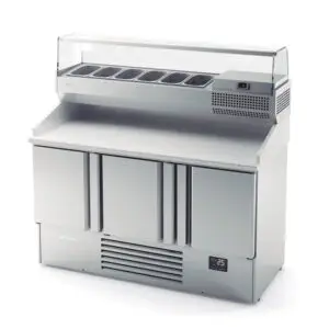 INFRICO Compact Triple Door Pizza Prep Counter