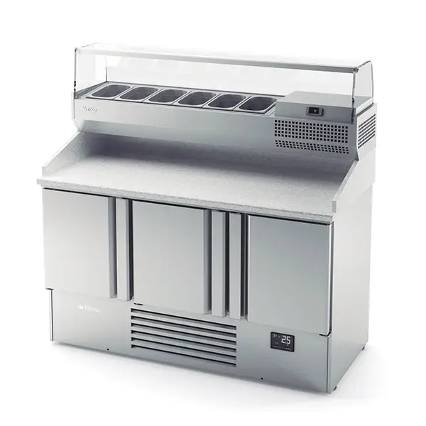 INFRICO Compact Triple Door Pizza Prep Counter