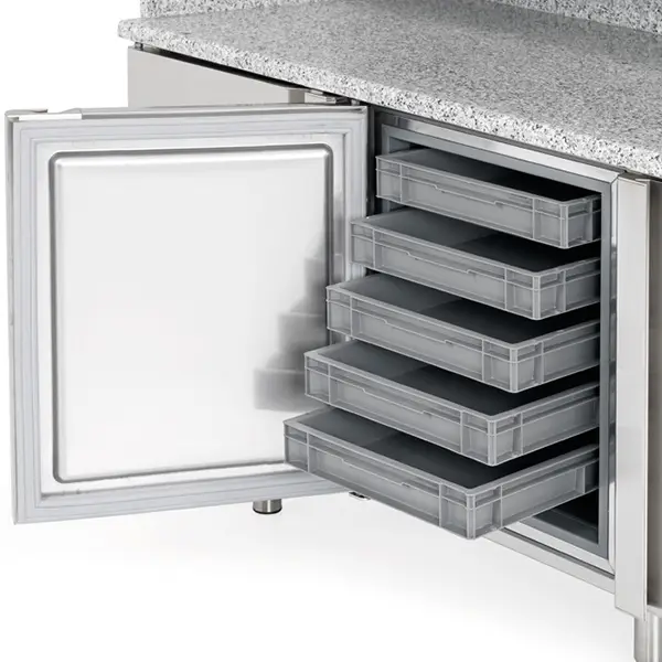 INFRICO Double Hinged Door Pizza Prep Counter - Image 2