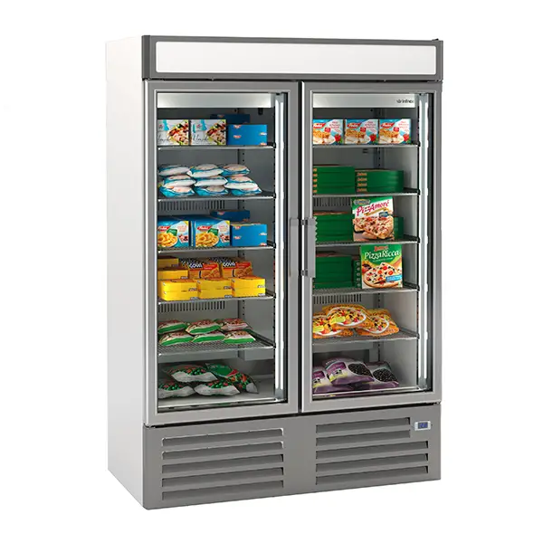 INFRICO Double Glass Door Freezer Merchandiser 1000L