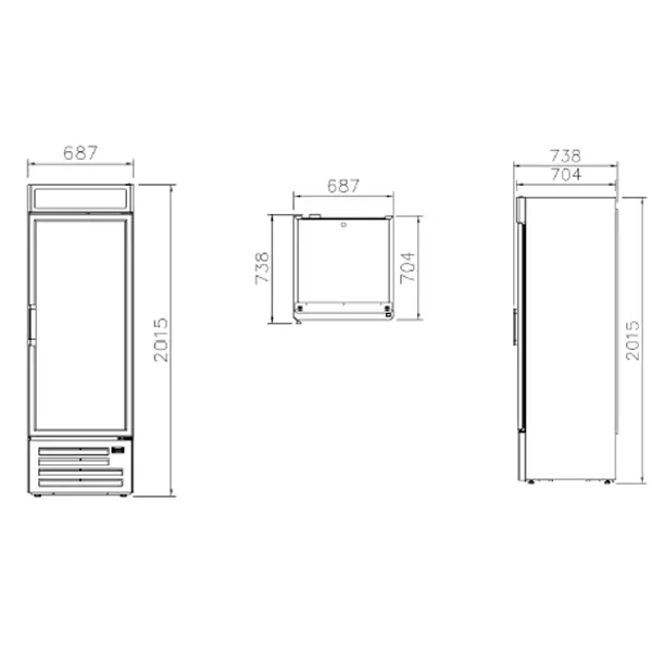 INFRICO Single Glass Door Refrigerated Merchandiser 500L - Image 2