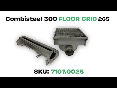 STAINLESS STEEL DRAIN 300X265 WITH 2 EXITS FOR SLOTTED CHANNEL - Image 5