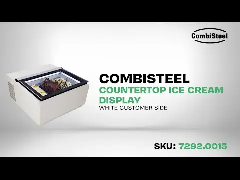 COUNTERTOP MODEL ICE CREAM DISPLAY WHITE OPENS ON THE CUSTOMER SIDE - Image 7