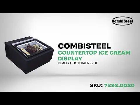 COUNTERTOP MODEL ICE CREAM DISPLAY BLACK OPENS ON THE CUSTOMER SIDE - Image 7
