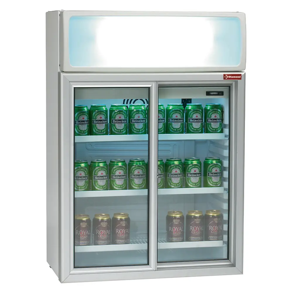 Diamond TOP11/R6 Display table model, 100 liters, sliding doors, with luminous chamber