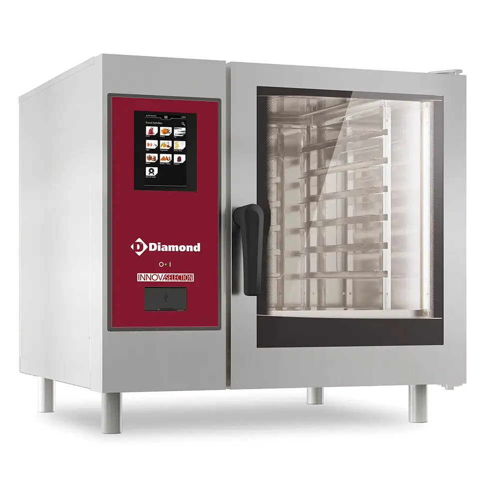 Diamond SBET/XC-06-230V/3- Touch Screen Electric Steam Convection Boiler Oven, 6 x 1/1 GN