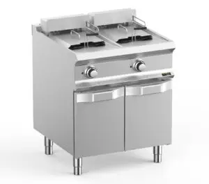 Hobart Ecomax HEFRBE77A Floorstanding Double Basket 2 x 12 Litre Electric Fryer, 18kW