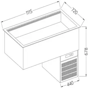Diamond DI/RCX12-PVV Refrigerated Basin Element, Ventilated, 3X Gn 1/1