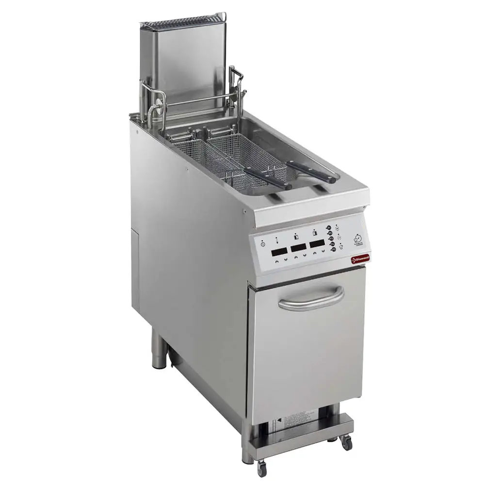 Diamond G22/F23CFSA4-AC Double Basket Freestanding Gas Fryer on Neutral Closed Cupboard