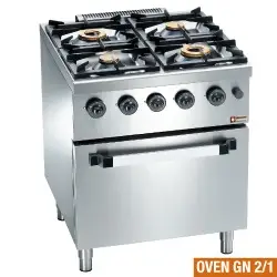 Diamond C4GF7-SP 4 Burner Gas Range with Gas Oven, 5.2kW