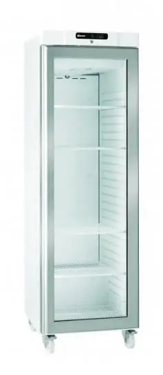 Hoshizaki Gram COMPACT KG 420 LG C2 5W Glass Single Door White Upright Refrigerator, 359 Litres