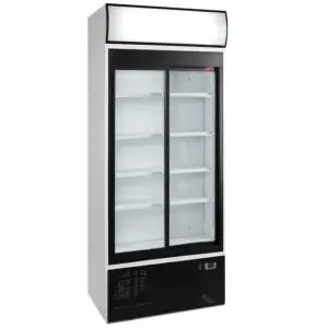 Diamond DRINK-90S/R2 Double Door Black Ventilated Display Refrigerator, 760 Litres