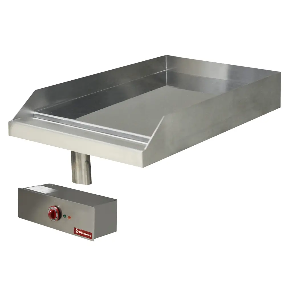 Diamond EDI/PLCD4 Smooth Electric Chrome Cooking Plate, 4.5kW