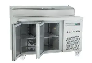 Sterling Pro SPPZ-135 Pizza Prep 2 Door Counter, 290 Ltrs + 8 x GN 1/4