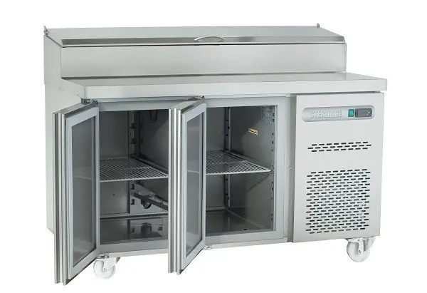 Sterling Pro SPPZ-135 Pizza Prep 2 Door Counter, 290 Ltrs + 8 x GN 1/4