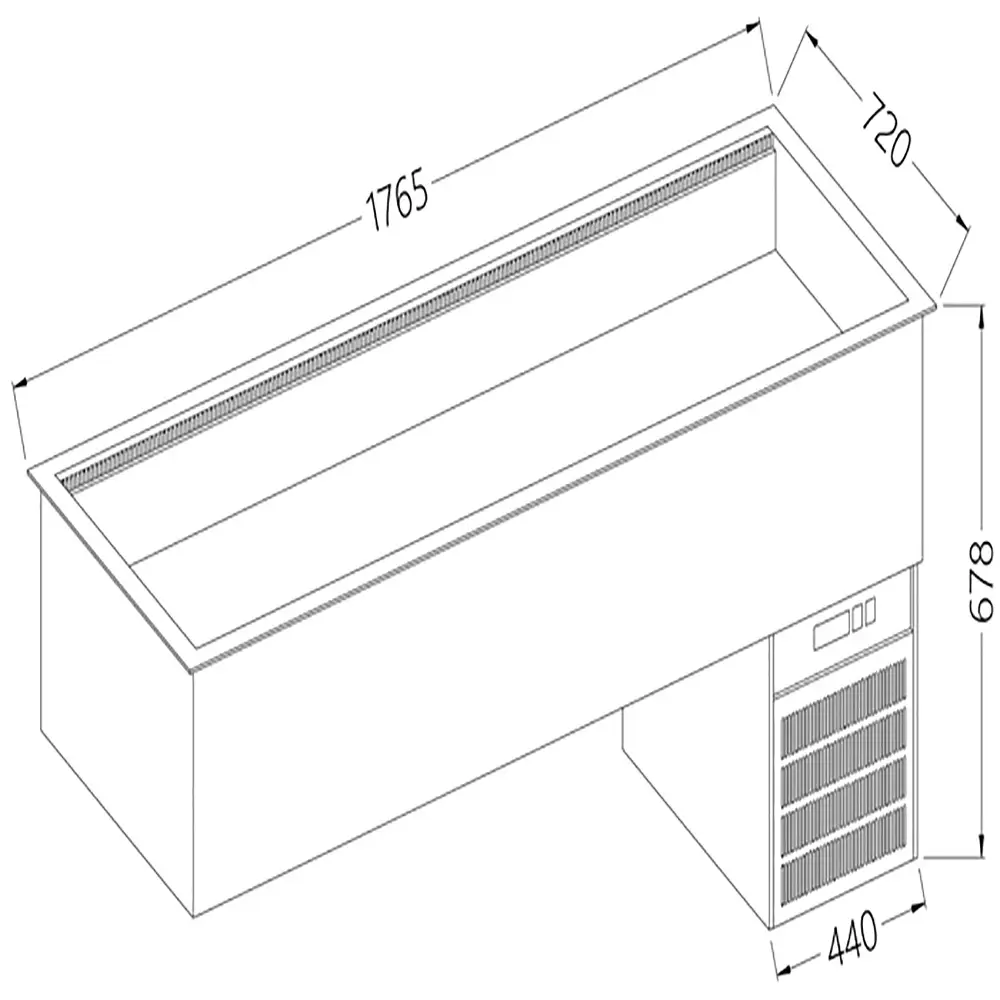 Diamond DI/RCX18-PVV Refrigerated Basin Element, Ventilated, 5X Gn 1/1