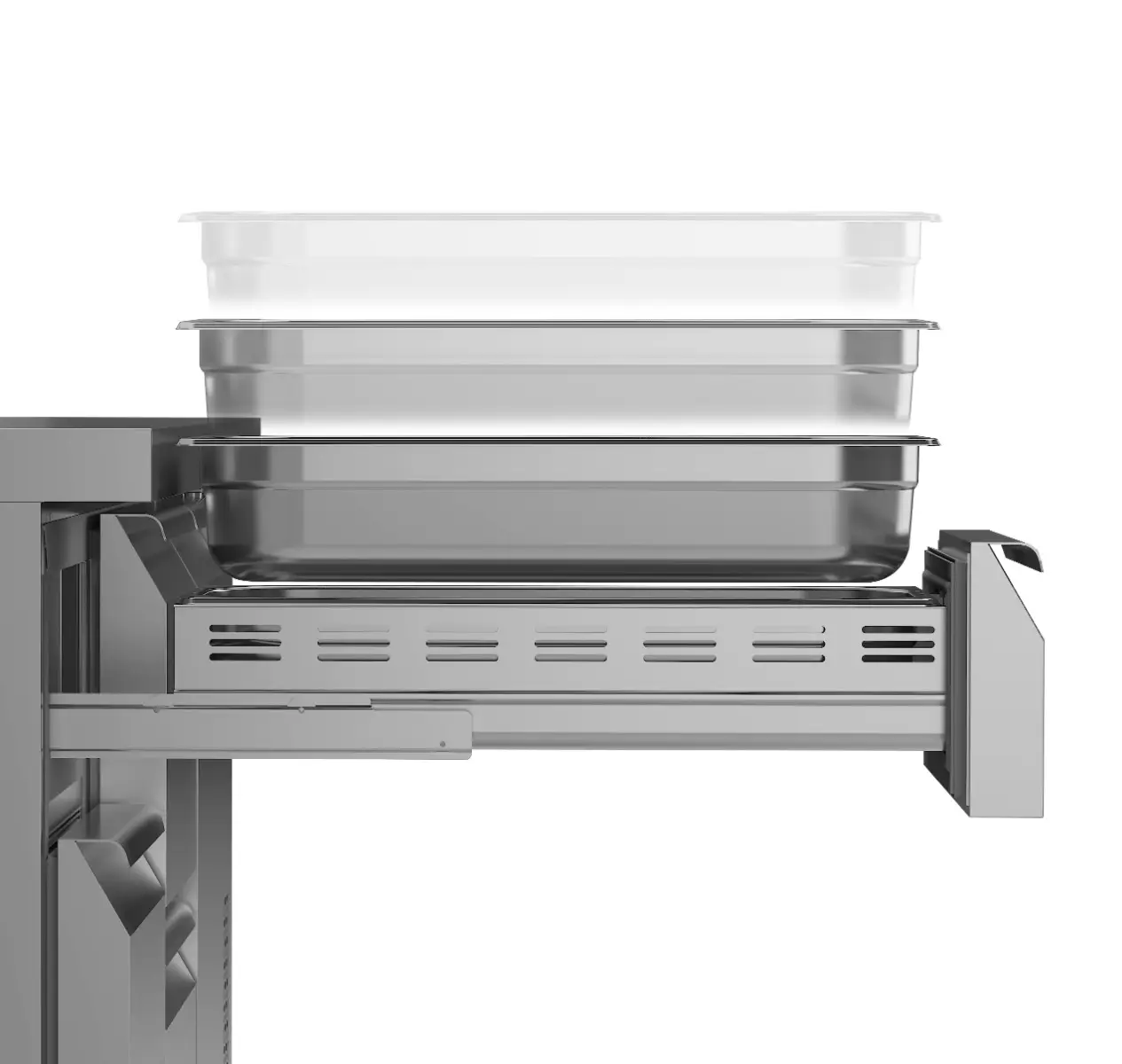 Hoshizaki Gram SCR-180DG-LRR-RRC-C1 U Stainless Steel 3 Door Preparation Counter, 500 Litres - Image 3
