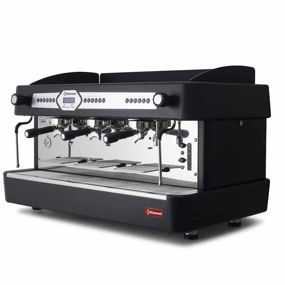 Diamond AROMA/3EB_DVA12 Black Espresso Automatic Coffee Machine with Water Softener