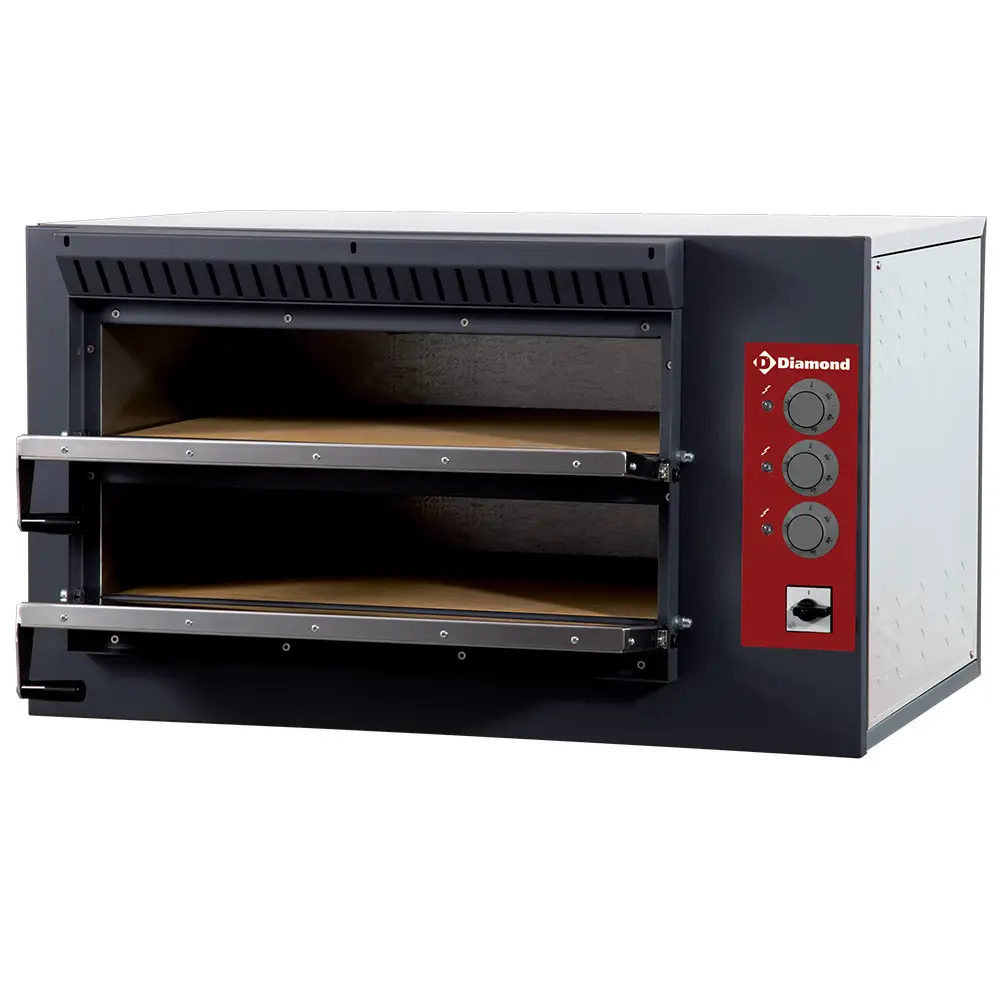 Diamond E3F/24R Electric Twin Deck Pizza Oven, 2 Chambers