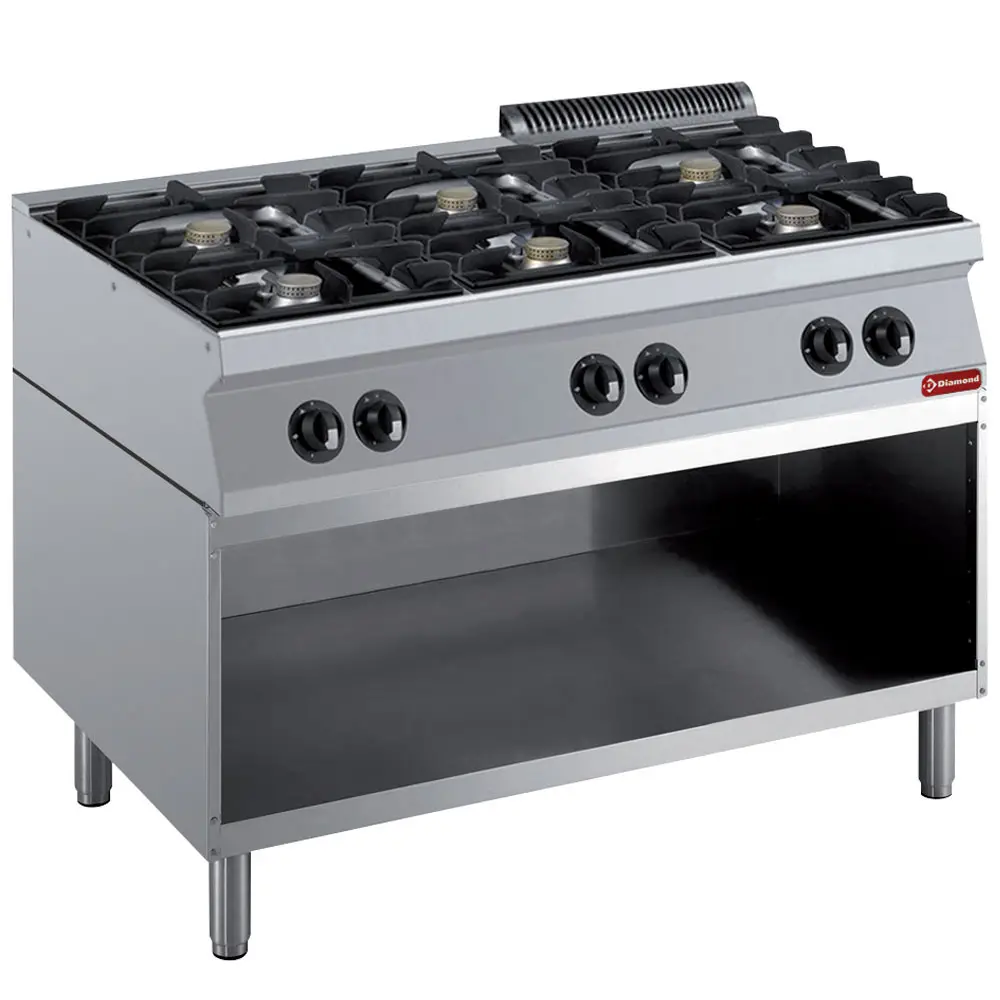 Diamond G17/6BA12-R 6 Stove Freestanding Gas Range Cooker on Neutral Open Cupboard