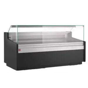Diamond ATL/25-AV-B5 Black Ventilated Serveover Counter with Understorage