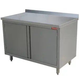 Diamond TA87A/B Table On Neutral Cupboard, Hinged Doors