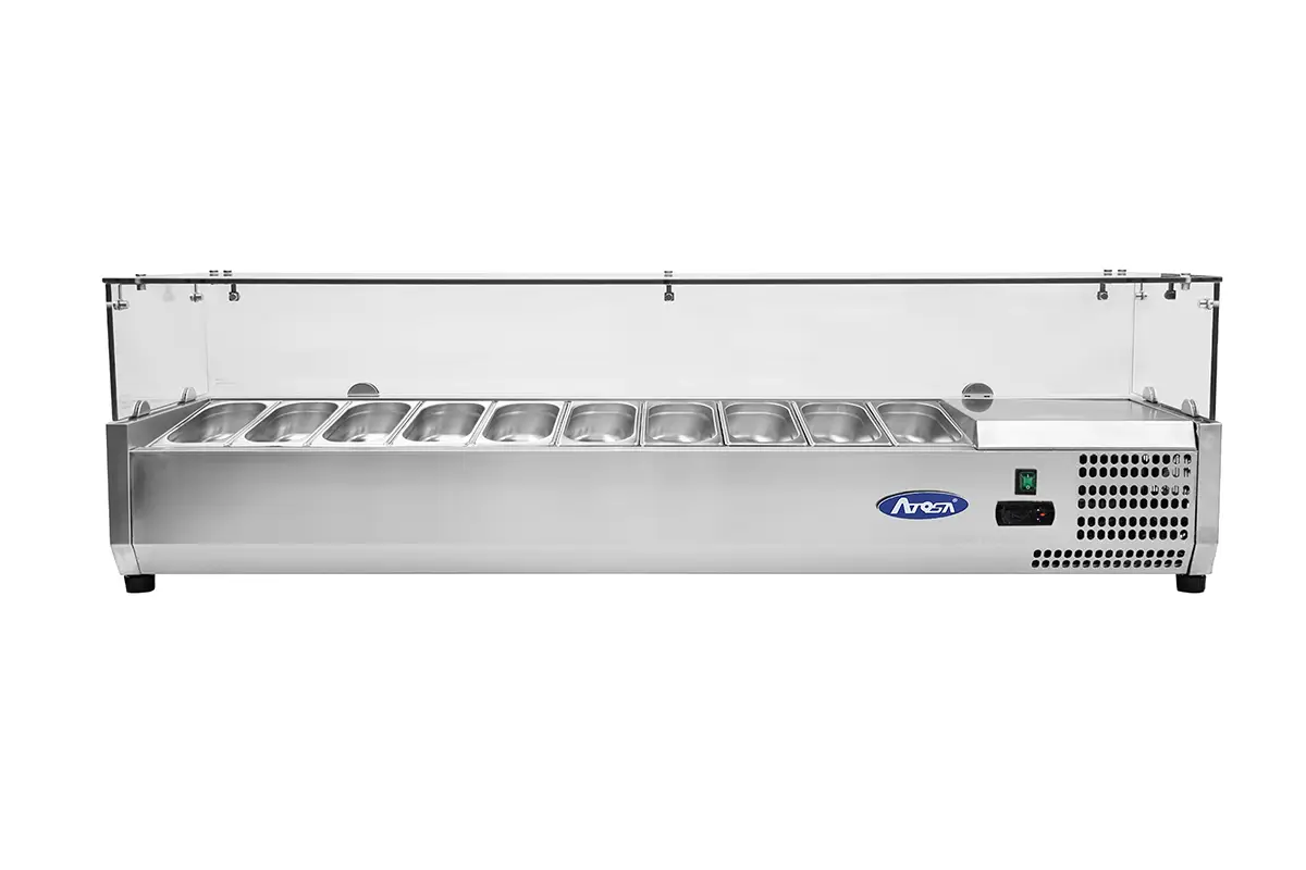 Atosa EPF3485GR + VRX2000/330 3 Door Pizza Preparation Counter Fridge with VRX Unit & GN Pans, 375 Litres - Image 3