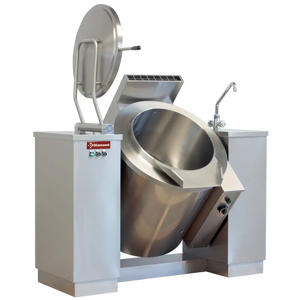 Diamond GMB/150I-LIQ Gas Indirect Heating Tilting Boiling Pan, 150 Litres