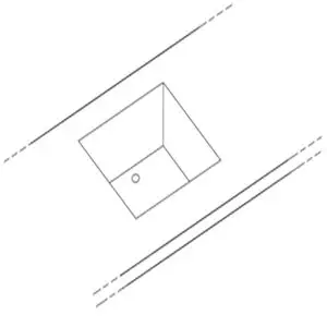 Diamond KQ Option: Sink 400X400Xh200Mm, Counter Or Rear Cabinet (1Piece)