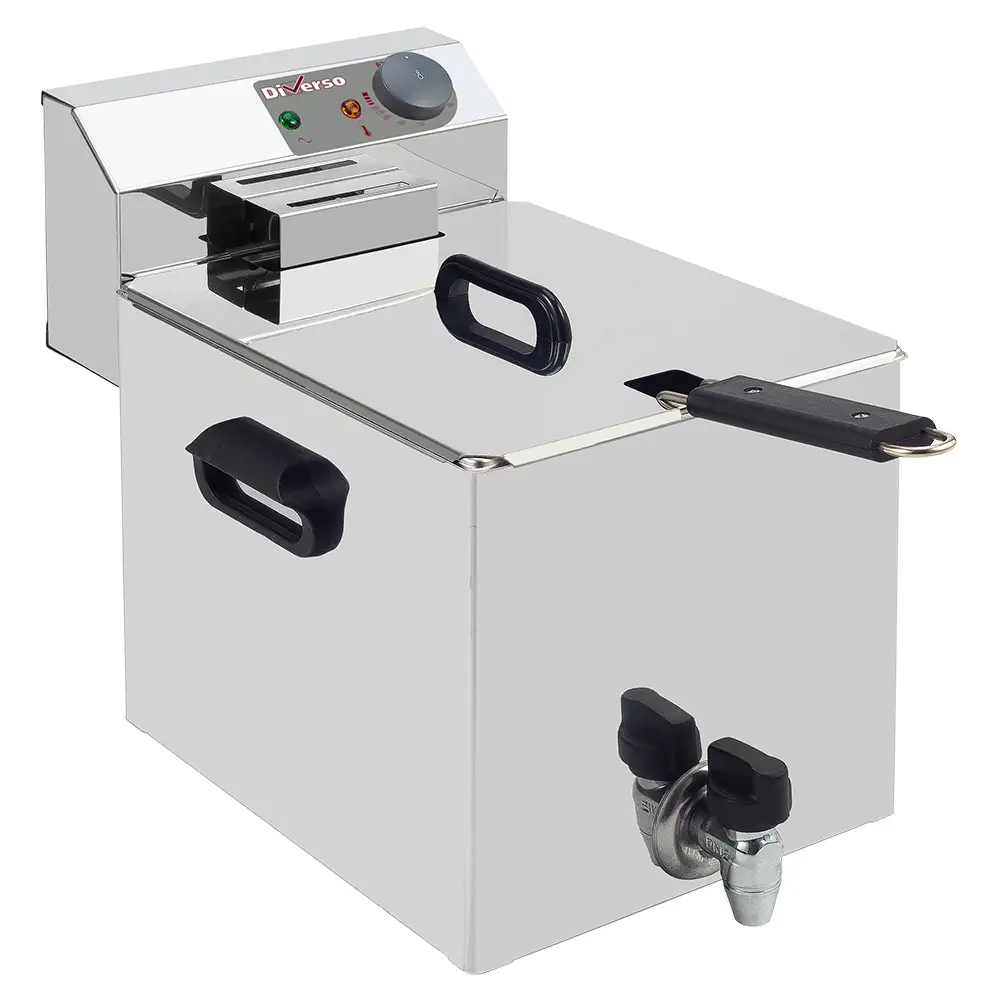Diverso WR-EF08-S8 Electric table top fryer 8 liters + tap
