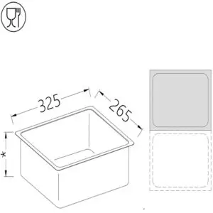 Diamond B/GN1/2-200 Gastronorm Tub 1/2 H200 Mm