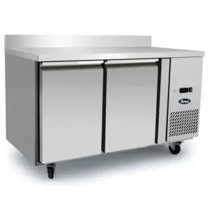 Atosa EPF3462HDSB 2 Door Preparation Counter Freezer with Splash Back, 280 Litres