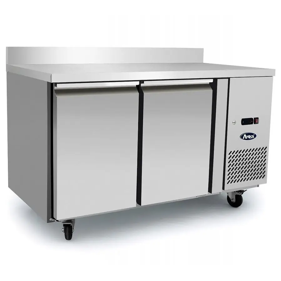 Atosa EPF3462HDSB 2 Door Preparation Counter Freezer with Splash Back, 280 Litres