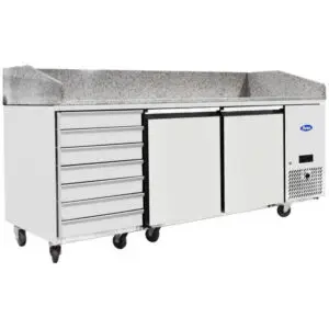 Atosa EPF3480GR Two Door + 7 Drawer Salad Prep Counter Table 250 Litres
