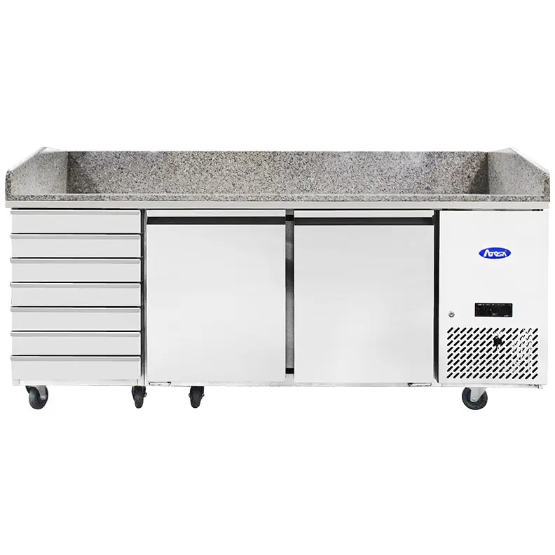 Atosa EPF3480GR Two Door + 7 Drawer Salad Prep Counter Table 250 Litres - Image 3