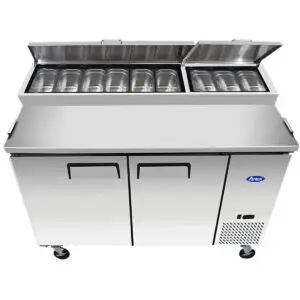 Atosa MPF8202GR 2 Door Refrigerated Preparation Table, 523 Litres