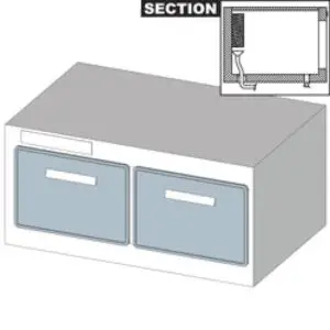 Diamond RS211 Reserve Counter, Static Refrigeration, 2 Large Drawers, With Group