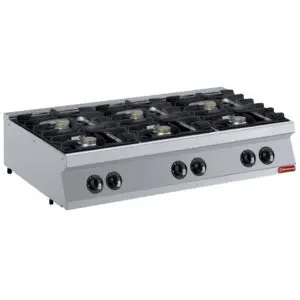 Diamond G17/6F12T-N 6 Burner Countertop Gas Range Cooker