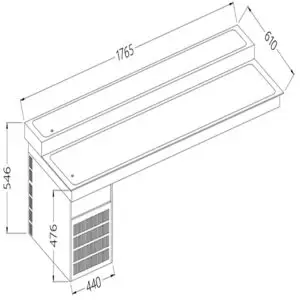 Diamond DI/RPX18-P2N Refrigerated Top Element, 2 Levels, 5X Gn 1/1