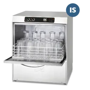 DC SG50IS Standard Range 500mm Basket Frontloading Commercial Glasswasher with Integral Water Softener, 30 Pint Capacity