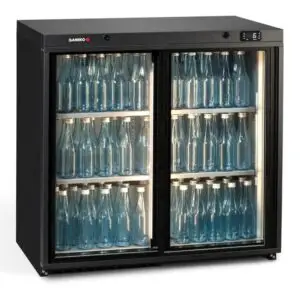 Gamko MG3/250SD Maxiglass Sliding Glass Double Door Undercounter Bottle Cooler, 250 Litres