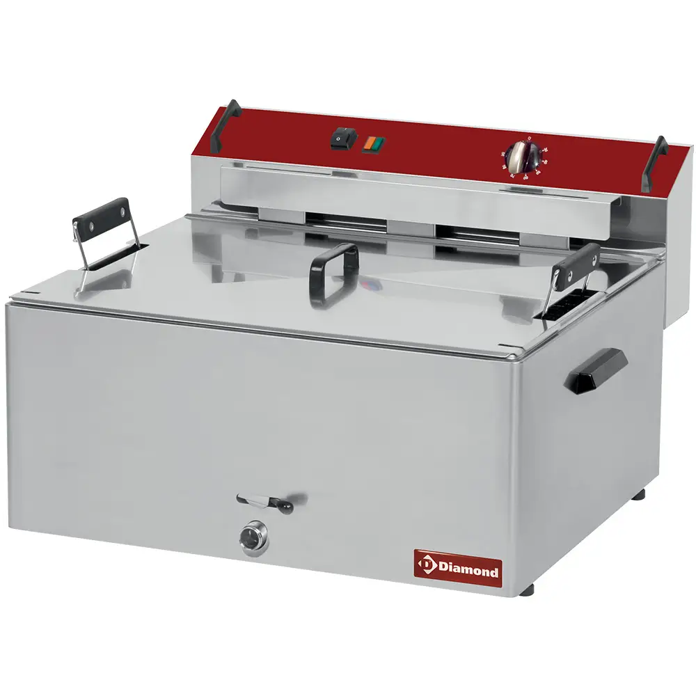 Diamond F16E/D-N Single Basket Countertop Deep Electric Fryer, 9kW
