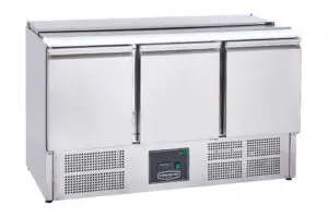 Sterling Pro Cobus SPU300SL 3 Door Saladette Hinged Lid & Chop Board, 368 Litres
