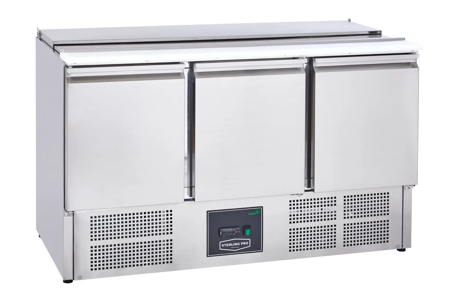 Sterling Pro Cobus SPU300SL 3 Door Saladette Hinged Lid & Chop Board, 368 Litres