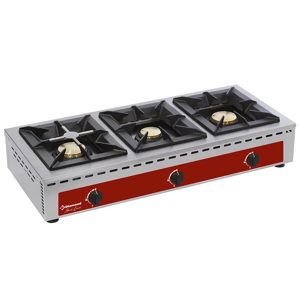 Diamond RF3G/Q 3 Burner Countertop Gas Range Cooker