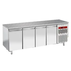 Diamond TP4N/HG-R2 4 Door Stainless Steel Grantie Top Refrigerated Counter, 760 Litres