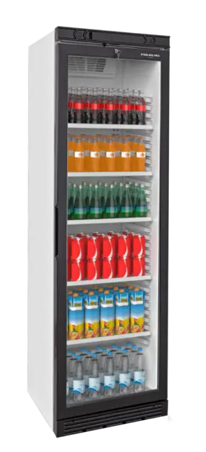 Sterling Pro GRADED Green SPG385 Upright Single Door Display Chiller, 379 Litres